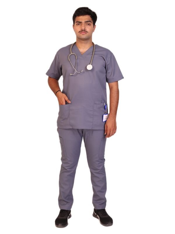 17 Luxe Men's Grey Scrubs - Image 1