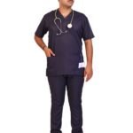 Luxe Men's Navy Blue Scrubs