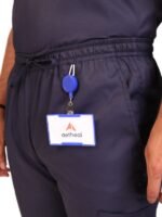 Luxe Men's Navy Blue Scrubs - Image 3