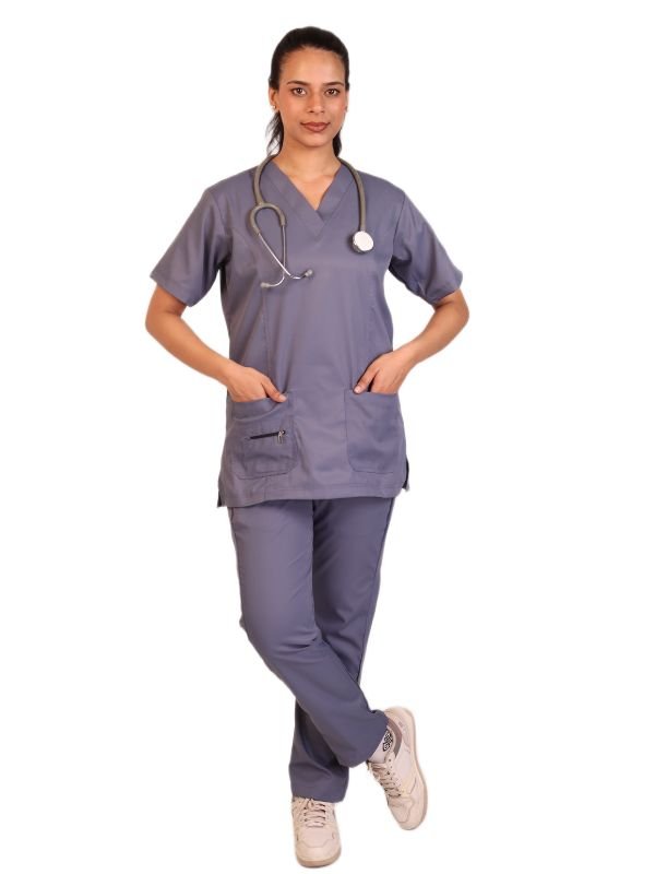 27 Luxe Women's Grey Scrubs - Image 1
