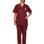 Luxe Women's Wine Scrubs