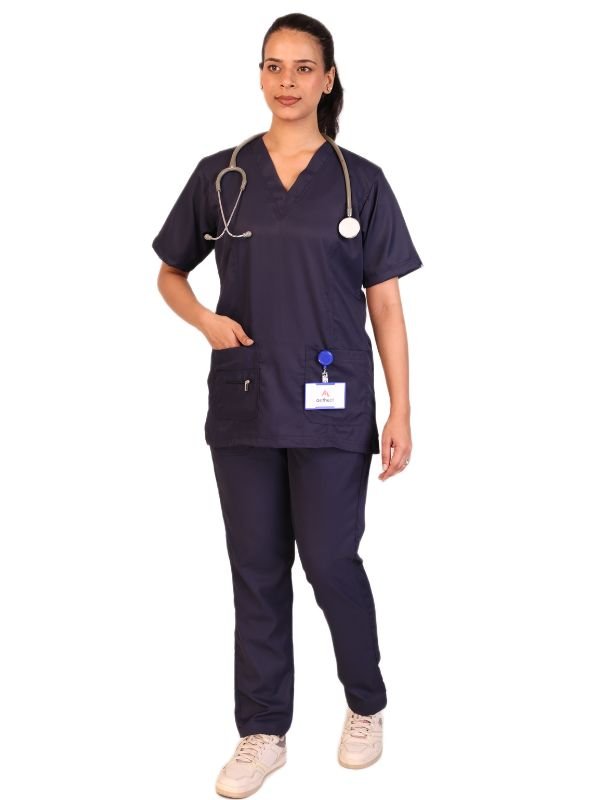 35 Luxe Women's Navy Blue Scrubs - Image 1