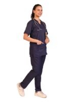Luxe Women's Navy Blue Scrubs - Image 2