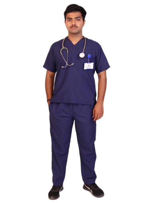 5 Core Men's Navy Blue Scrubs - Image 1