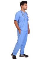 Core Men's Light Blue Scrubs - Image 2